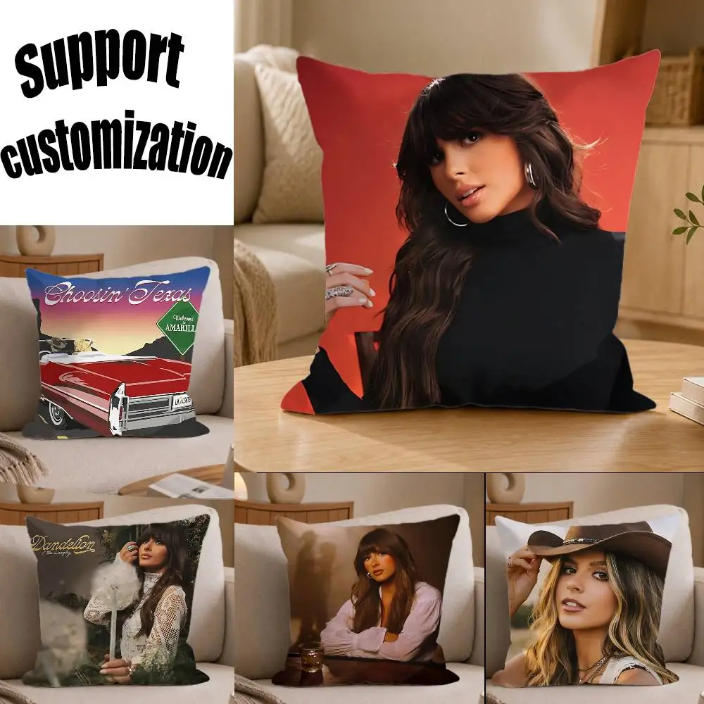Choosin Texas E-Ella L-Langley Singer Square Sofa Pillow Cover Solid Color Living Room Home Decor Cushion Case