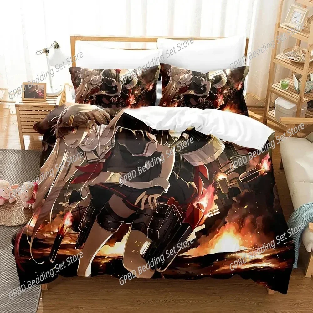 Anime Kantai Collection Comfortable Duvet Quilt Cover Pillowcase Bedding Set Children Bedroom Decoration Home Textile