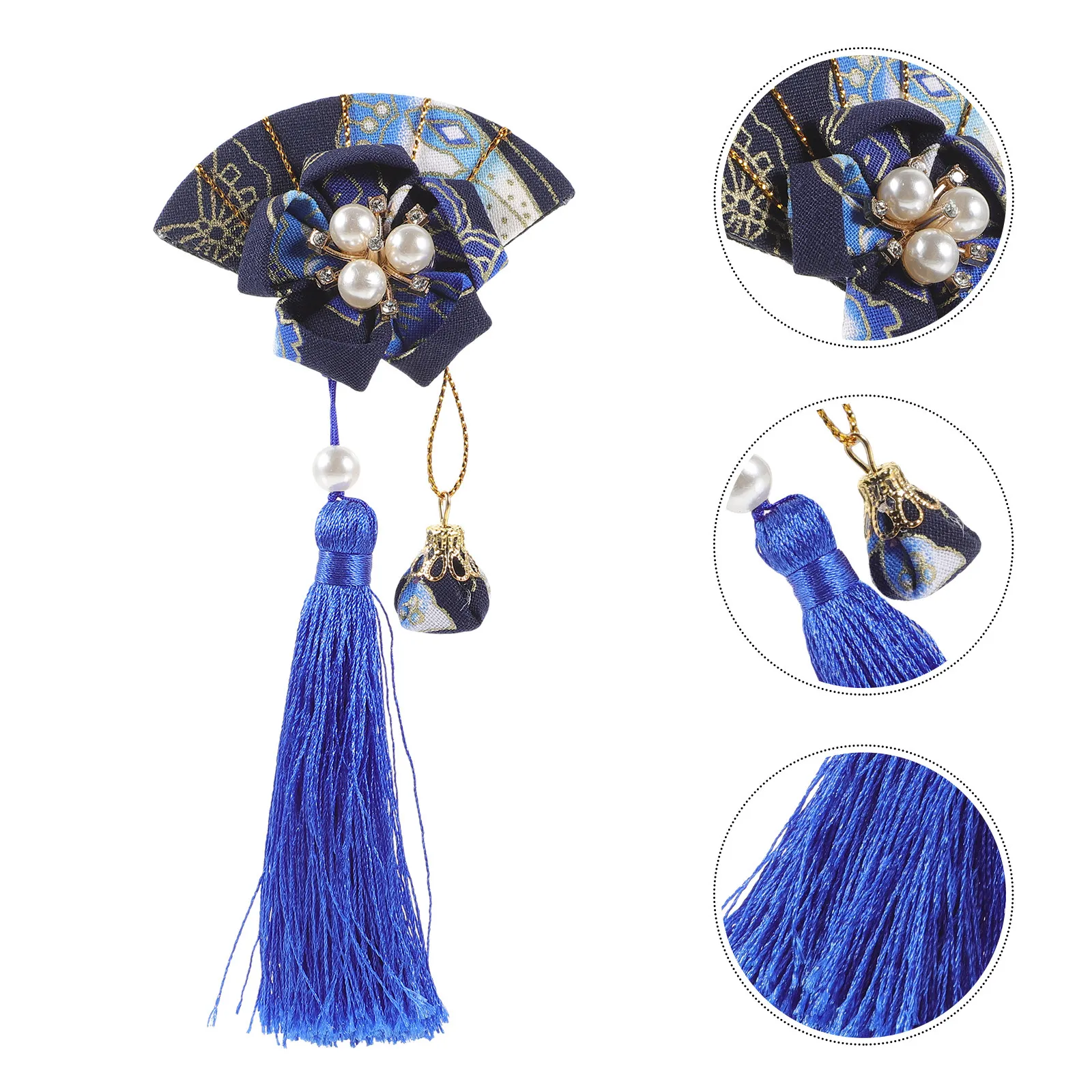 

Japanese Fan Tassel Hair Clip Traditional Hairpin Cosplay Festival Wedding Hanfu Hair Accessories Ornament