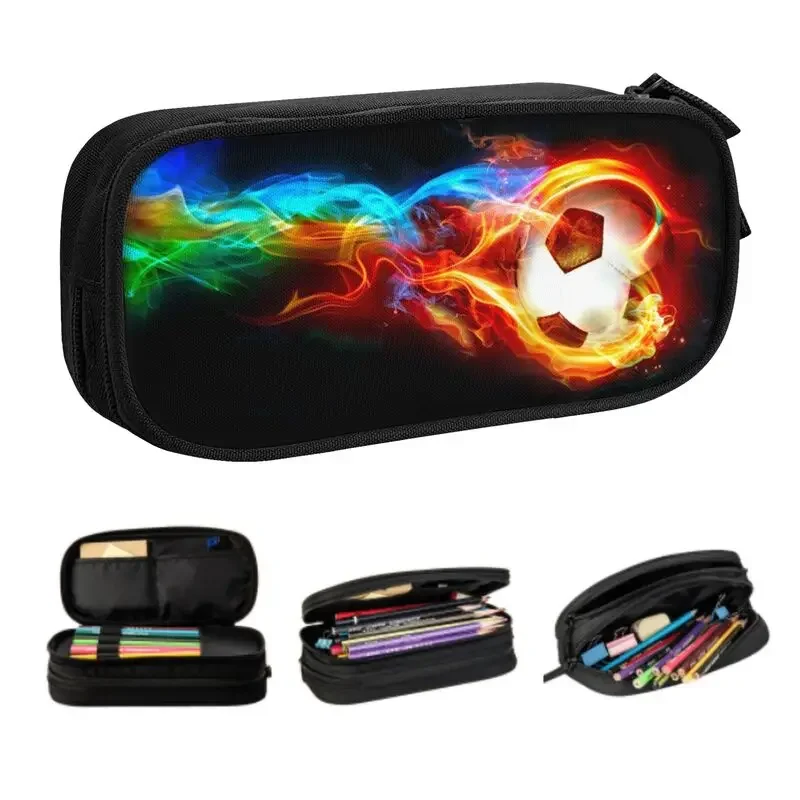 

Футбольная сумка на заказ для мальчиков и девочек, большая емкость, футбольный спортивный пенал, канцелярские принадлежности для студентов