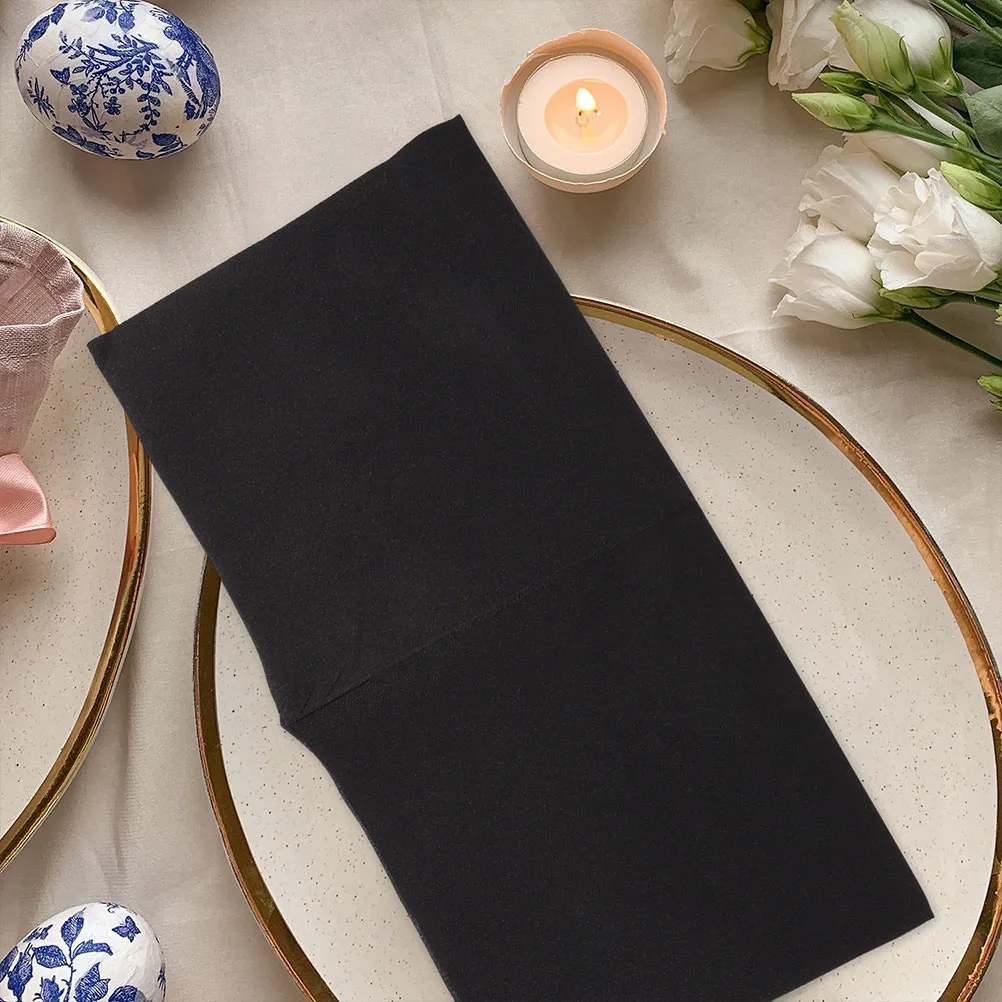 

Black 40x40 Disposable Paper Napkins for Hotel Restaurant Wedding Party Supplies Thickened Bar Tools Kitchen Dust free