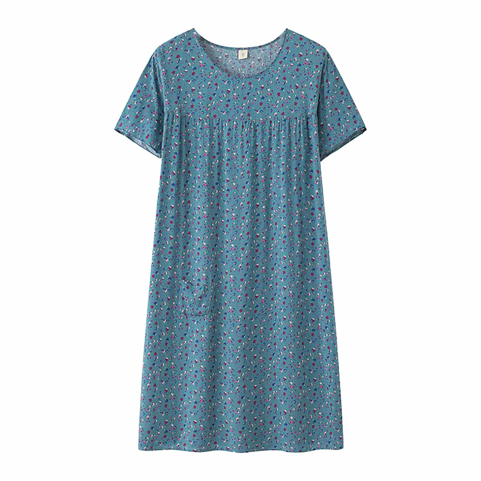 Summer Sleep Dress For Middle Women New Loose Fitting Home Wear Elderly Sleepwear for Women Nightgown пижама