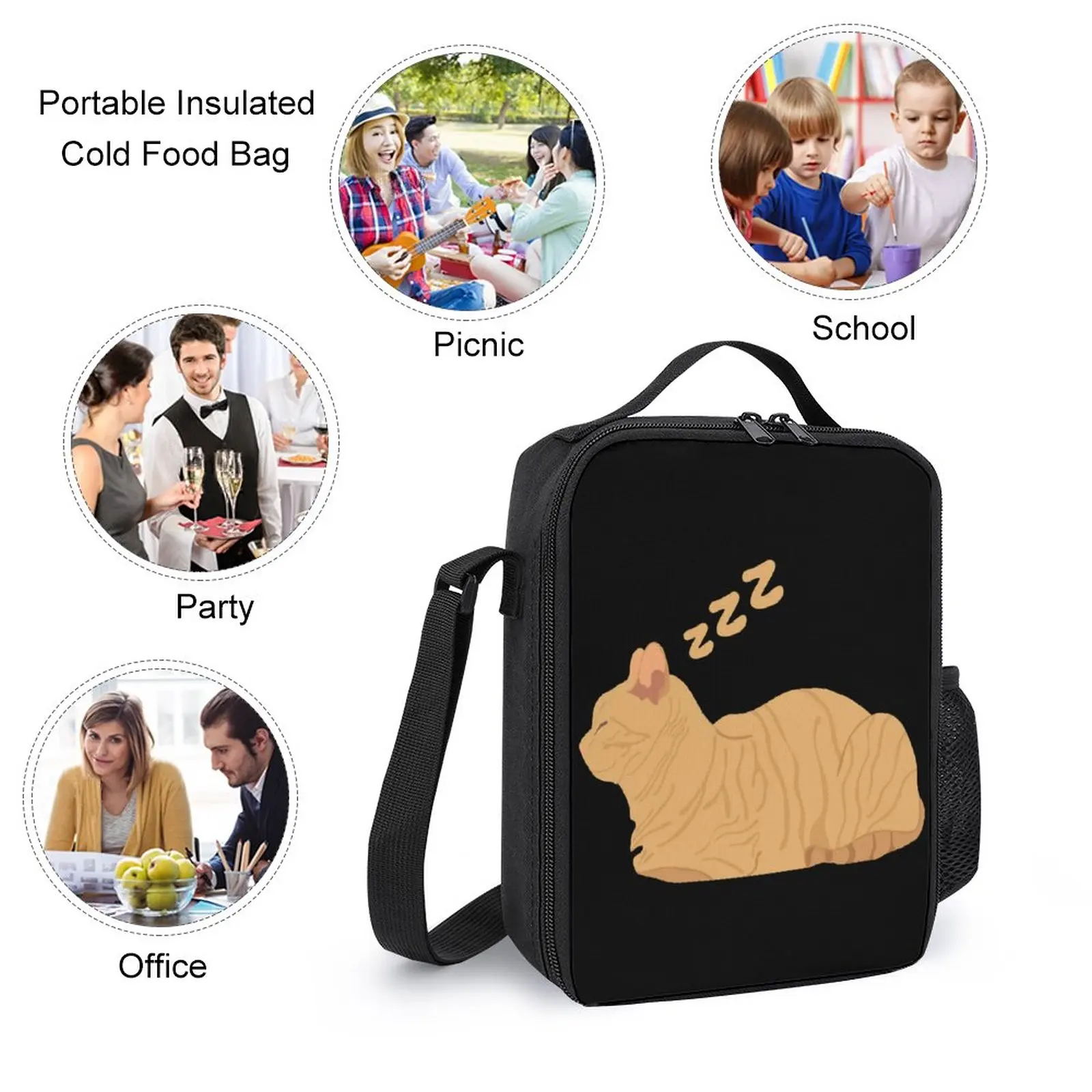 3 In 1 Set 17 Inch Rugzak Lunchtas Pennenzak Zware Mentale Muziek Katten Meme Schattig Kattenbrood 16 Veilige Unieke Gezellige Reis Infanterie P