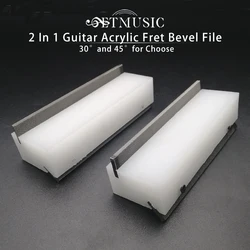 2 In 1 Guitar Acrylic Fret Crowning End Bevel-Flush  30° 45° Degree Angled Steel Files Tool Guitarra Luthier Tool