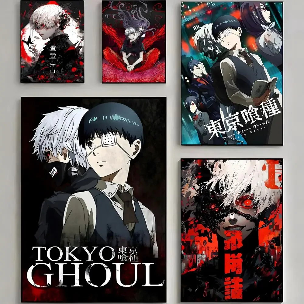 Tokyo Ghoul TG Ken Kaneki Sui Ishida Dark Fantasy Seinen Horror Painting Poster Parisian chic decor Glam Canvas Moder room