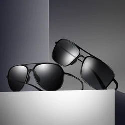 MAXJULI Polarized ultralight TR90 Pilot Sunglasses Men Driving oversize glasses vintage Outdoor sports Goggles UV400 MJ8005