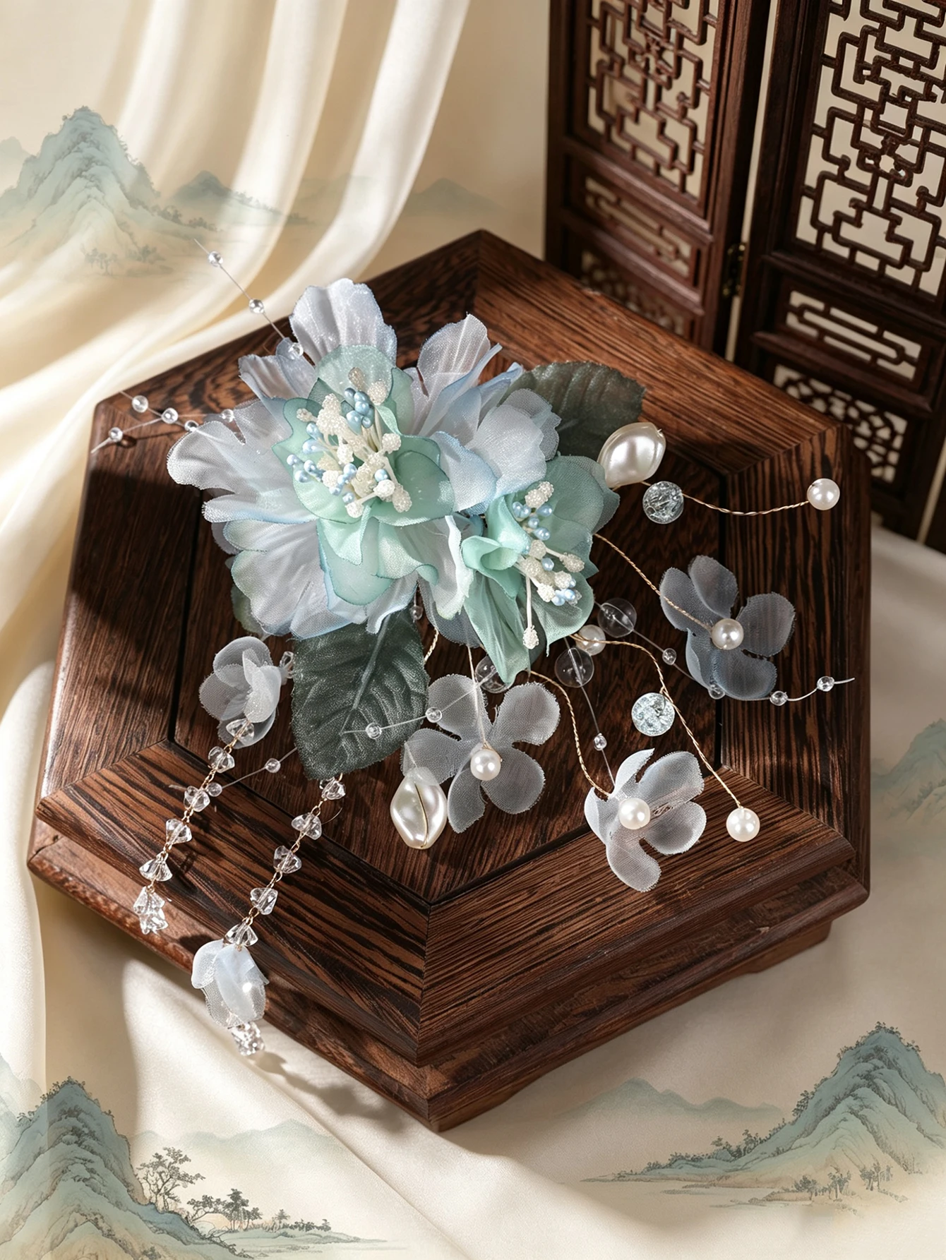 Antik Tarz İpek Gazlı Çiçek Sa - Hanbok Hair Pin incelemesi ve fiyatı