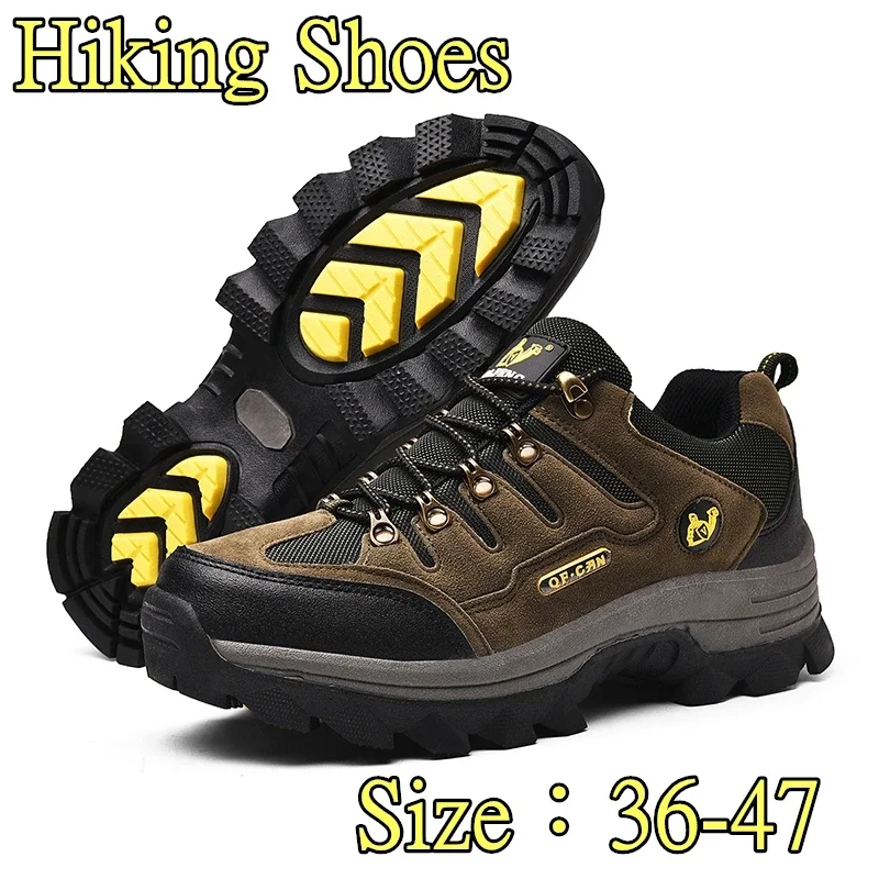 Winter Male Leather Casual Shoes Outdoor Summer Men Non Slip Lace Up Trekking Sneakers Winter Warm Cowboy Hiking Footwear Adult