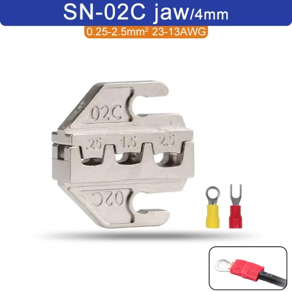 New Alloy SN Crimping Pliers Jaw SN-2546B 02C Width 4mm Crimping Pliers Jaws 48B 58B 06WF 2549 03H Interchangeable Dies