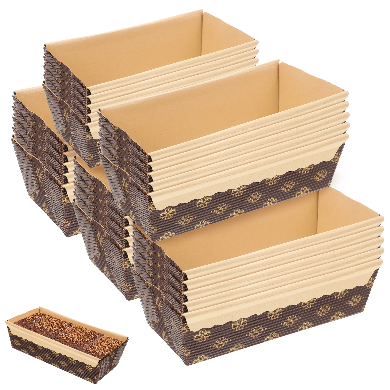 

25 Pcs Lining Paper Tray Cake Pan with Lid Large Bread Molds Party Cupcake Liners