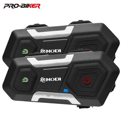 Oreillette Bluetooth étanche pour moto, appareil de communication pour casque, intercom sans fil, portée 1200m