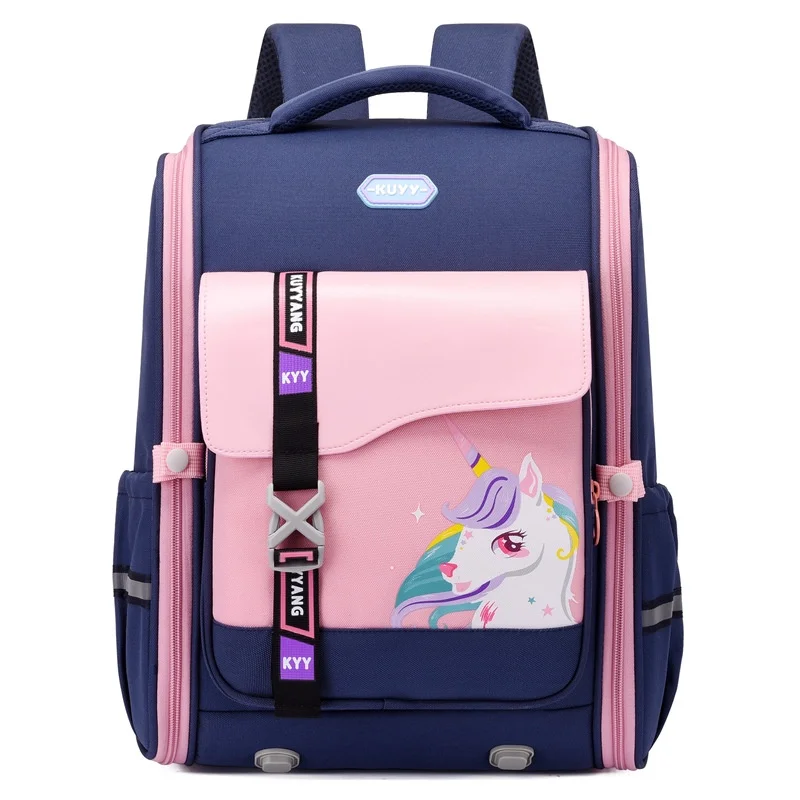 Grade 3-6 Students Girl Boy Cartoon Large Capacity Schoolbags New Children Fashion Cute Unicorn Dinosaur Reflective Backpacks