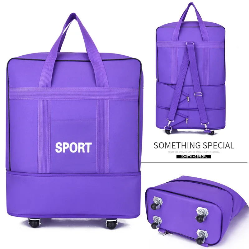 Air Consignment Bag for Overseas Travel Large Capacity Telescopic Universal Wheel Folding Luggage Bag