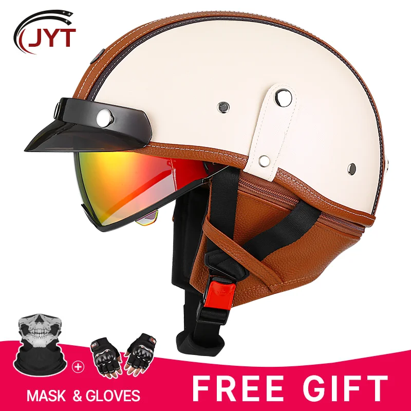 

Summer helmet breathable half helmet men's cruising retro ladle helmet pedal women's electric motorcycle safety helmets