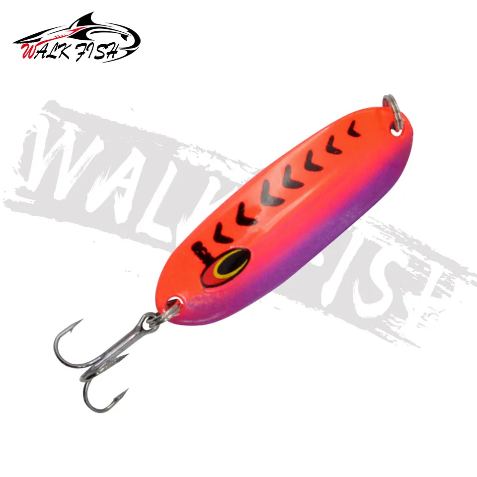 WALK FISH 7g Metal Jigging Spinner łyżka zanętowa twarde przynęty cekiny hałas błyskotka sztuczna przynęta zestaw haczyków Swimbait