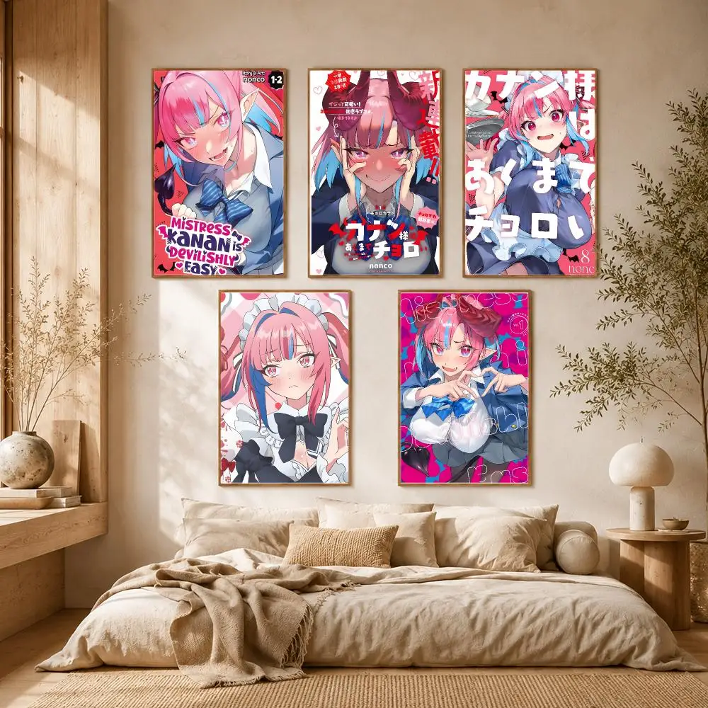 Mistress Kanan is Devilishly Easy Anime Poster Self-adhesive Advanced Aesthetic Printing Paper Wall Art Living Room Home Decor