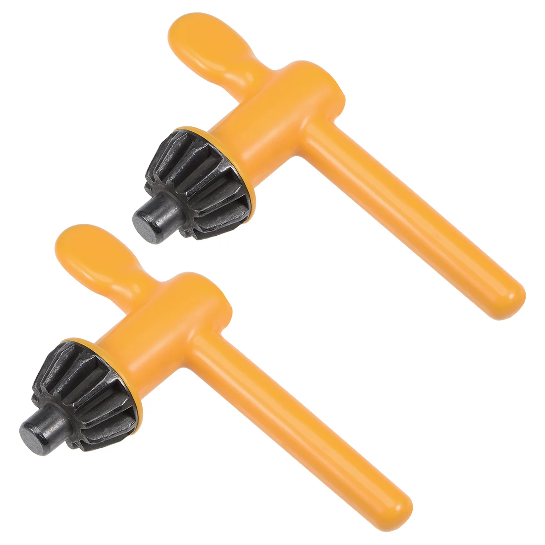 2Pcs 8.9mm Drill Chuck Keys 11 Teeth Applicable to 5-20mm Drill Chuck With Gum Cover Electric Hand Drill Chuck Wrench Tool Set