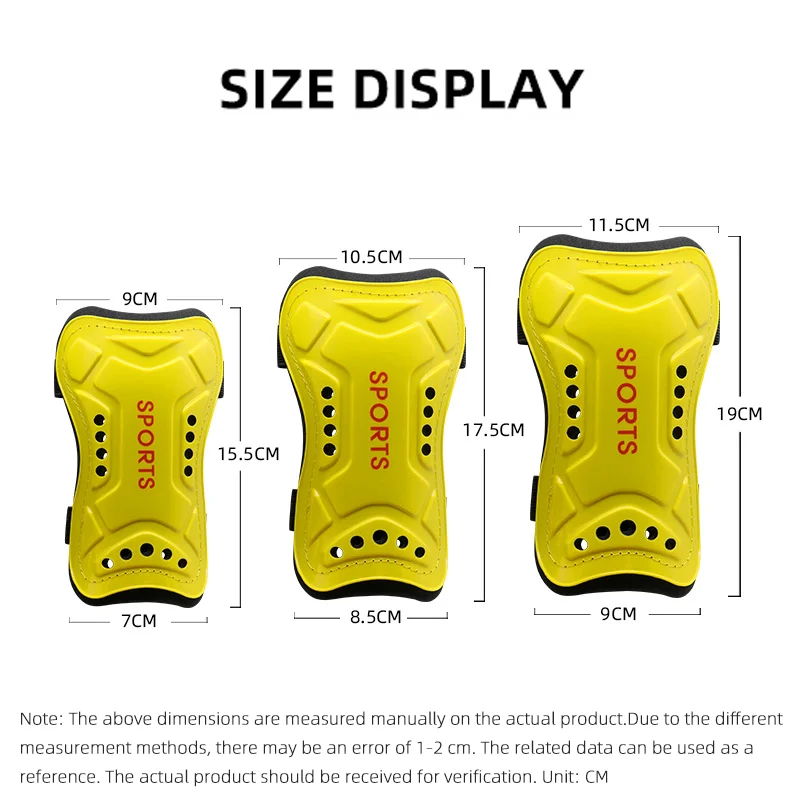 Double-row strap football leg guards for adults and children. Competition and training protective gear for sports and cycling. L