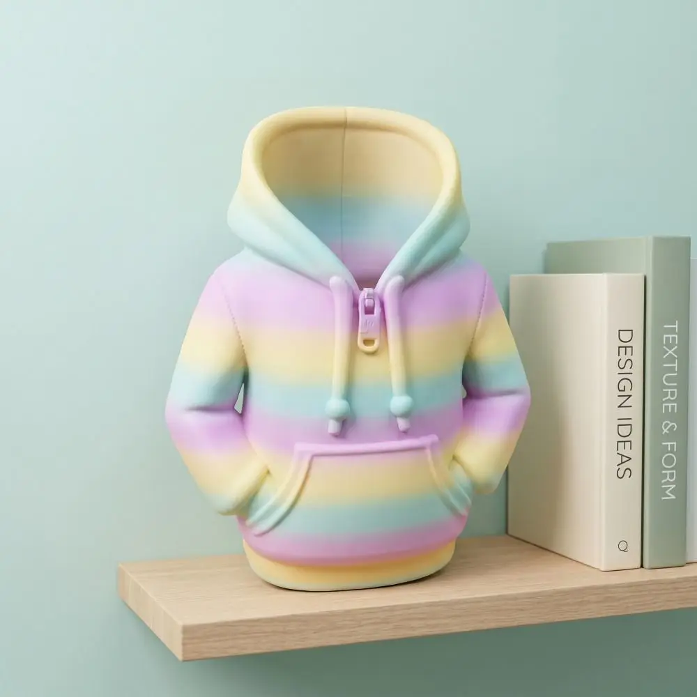 Container Hoodie Shape Pen Holder Creative 3D Printed Makeup Brush Pot Organizer Colorful Desk Storage Holder Gifts