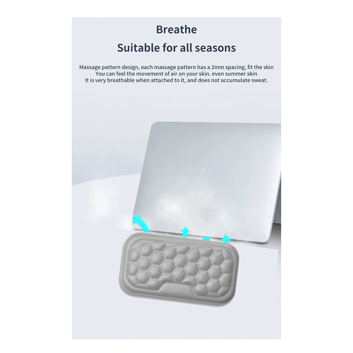 Suitable Ergonomic Wrist Pad Mouse and Keyboard Protection Rest Pad Massage Texture for PC Laptop Gaming Keyboard Mouse A Black