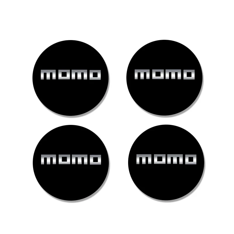 Aluminum 4Pcs 56mm MOMO Badge Car Wheel Center Hub Caps Emblem Stickers For Honda Porsche Chevrolet Nissan Ford Dacia Skoda Jeep