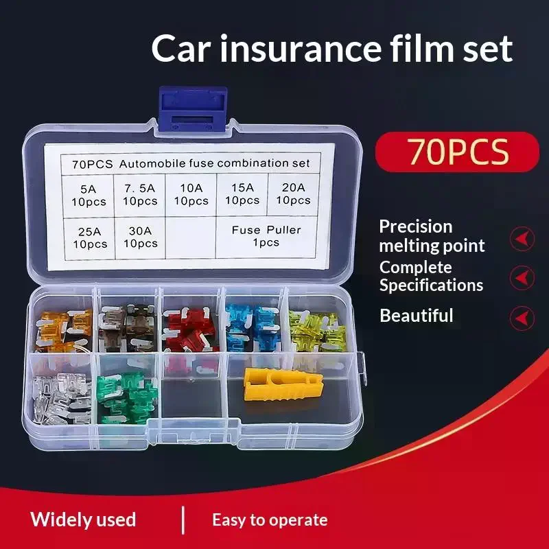 5A 7.5A 10A 15A 20A 25A 30A Mixed Sizes Low Profile Kit Micro Mini Blade Fuse Auto Car Truck Motorcycle Fuses 71Pcs