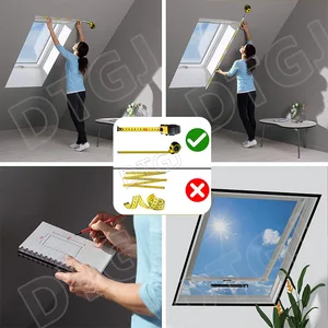 Dtgj-tara aus dem Reißverschlussfenster, Netto-Mücken, Mesh Black Tüll, unsichtbarer Glasfaser, Anti-Moskito-Highlights, benutzerdefinierte Größe 6 Hauptverkäufe digitale Antennenfischskala - №3