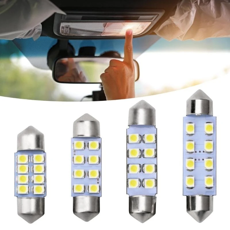 

Vehicle LED Bulb 12V Festoon 31mm 36mm 39mm 41mm Car Interior Map Dome Trunk License Plate Lights Decorating Tail Bulb D7YA