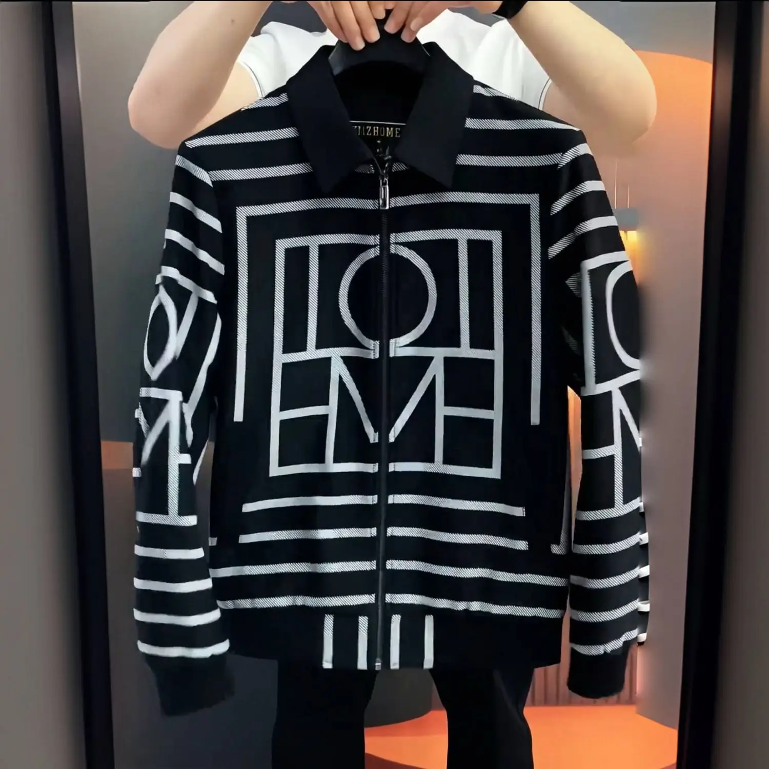 

Sli Men's Long Sve Jaet Autumn Faion Busin Casual Polyester Fabric Breathable ort Sle Ball Coat for Middle-...