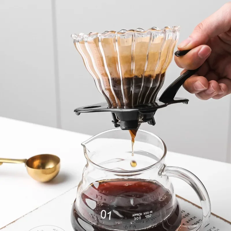 Hand Brewing Coffee Pot Set Hanging Ear Filter Filter Cup Long Mouth Brewing Sharing Pot High Borosilicate