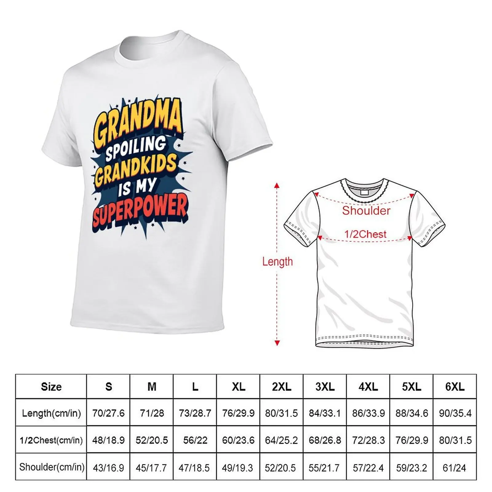 Grandma Spoiling Grandkids is My Superpower T-Shirt tees oversized t shirt men 100℅ cotton