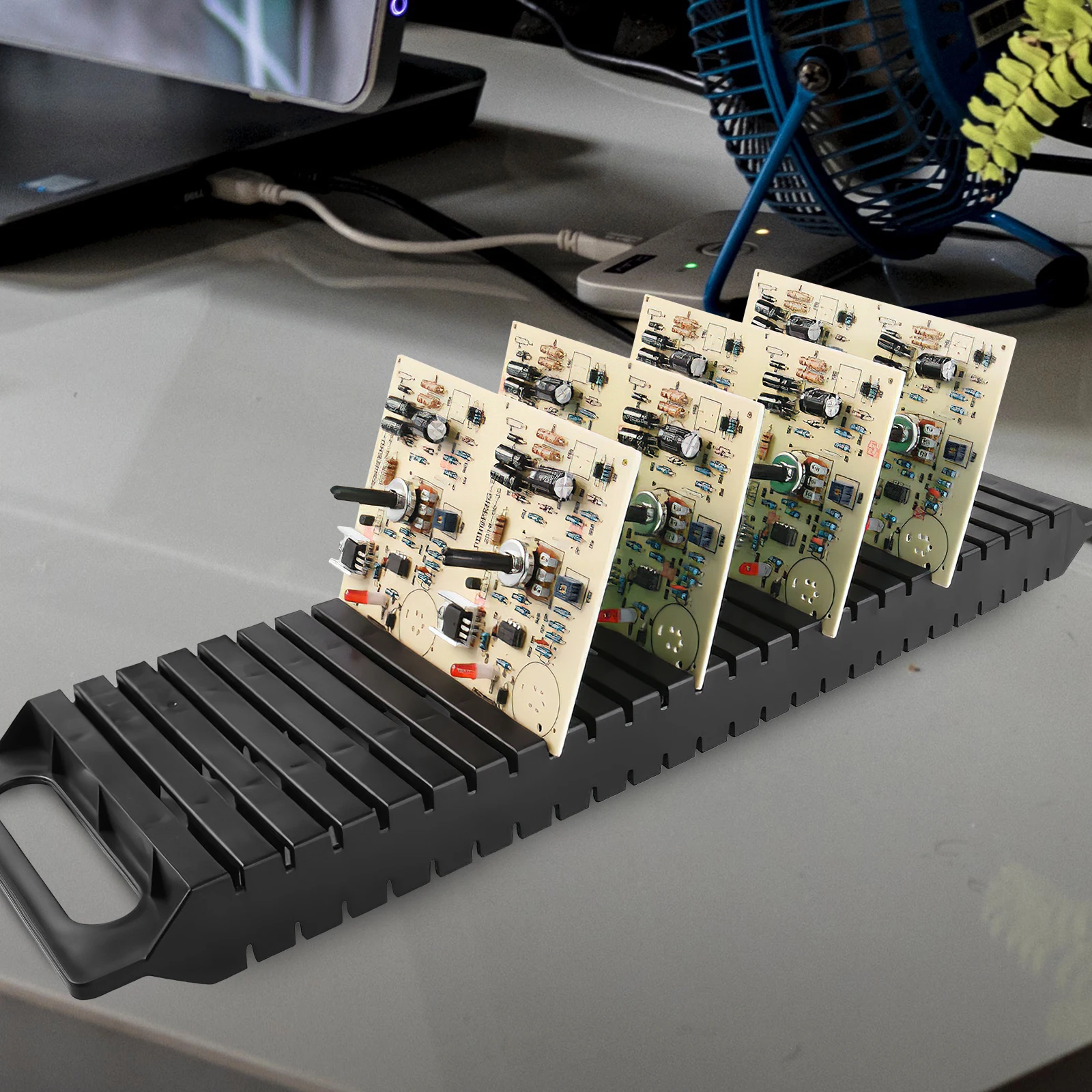 

Anti Static Bar Rack PCB Board Holder Soldering Clamp Electric Storage Circuit Tray ESD Shelf Component Stand Labor Protection