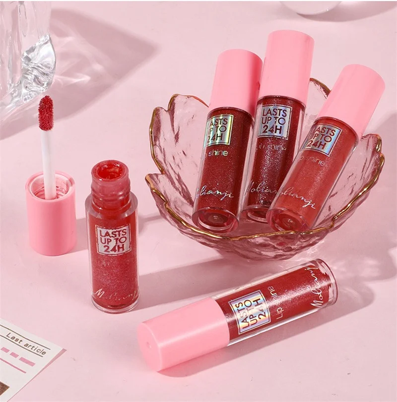 3 Farben Fließender Glitzer-Lipgloss Feuchtigkeitsspendender Diamant-Schimmer Lip Glaze Funkelnder Glitzer Flüssiger Lippenstift Perl-Lippentinte – Detail 17