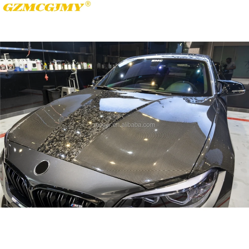 Top Material Forged Dry Carbon Fiber Front Hood Bonnet For BMW F87 M2 M2C Engine Cover Car Hood