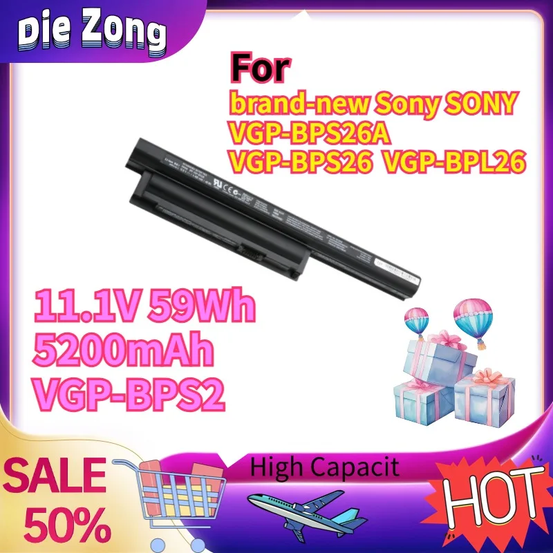 

In Stock For brand-new Sony SONY VGP-BPS26A VGP-BPS26 VGP-BPL26 Laptop Battery 11.1V 59Wh 5200mAh VGP-BPS26 Battery