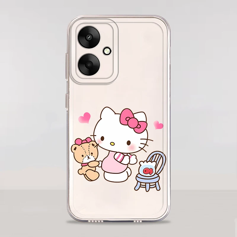 Casing Ponsel Sampul Lembut Sanrio Hello Kitty Lucu untuk Xiaomi Redmi Note 10Lite 12S 11 14 13 12 Pro Plus 10S 10Pro 9 11S 8