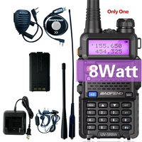 1/2PCS BaoFeng UV-5R 8W Tri-Power Walkie Talkie High Power Dual Band Long Range 128 CH Portable Handheld UV 5R Ham Two Way Radio