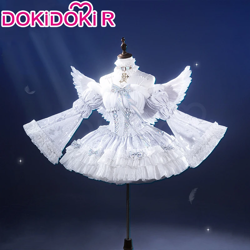 

KAngel Cospaly Costume Game NEEDY GIRL OVERDOSE DokiDoki-R Women Cute Dress White Costume 2026