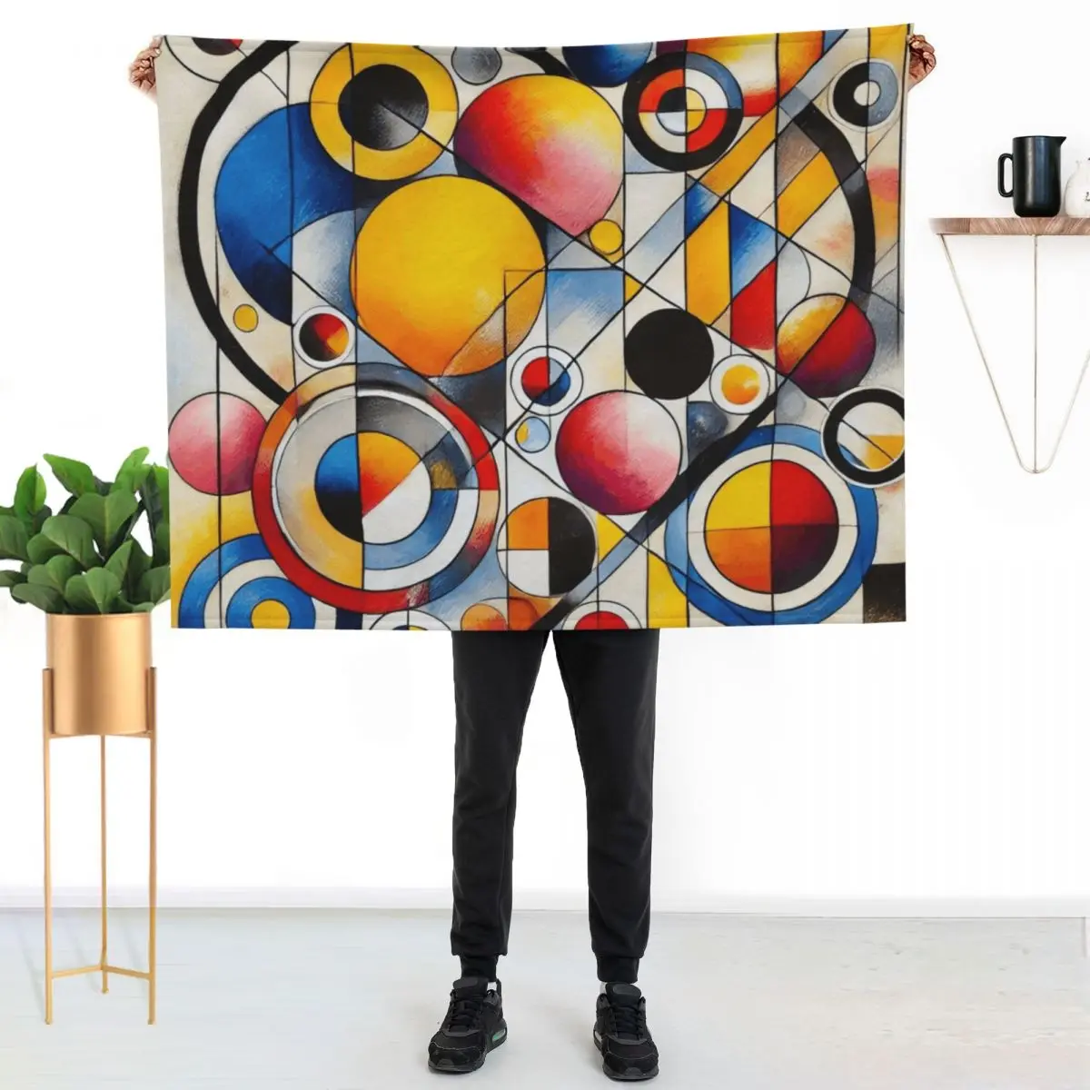 Wassily Kandinsky Circles Composition Throw Blanket Sofa Decoratives Plaid Decorative Throw Soft Plaid Plush Blankets