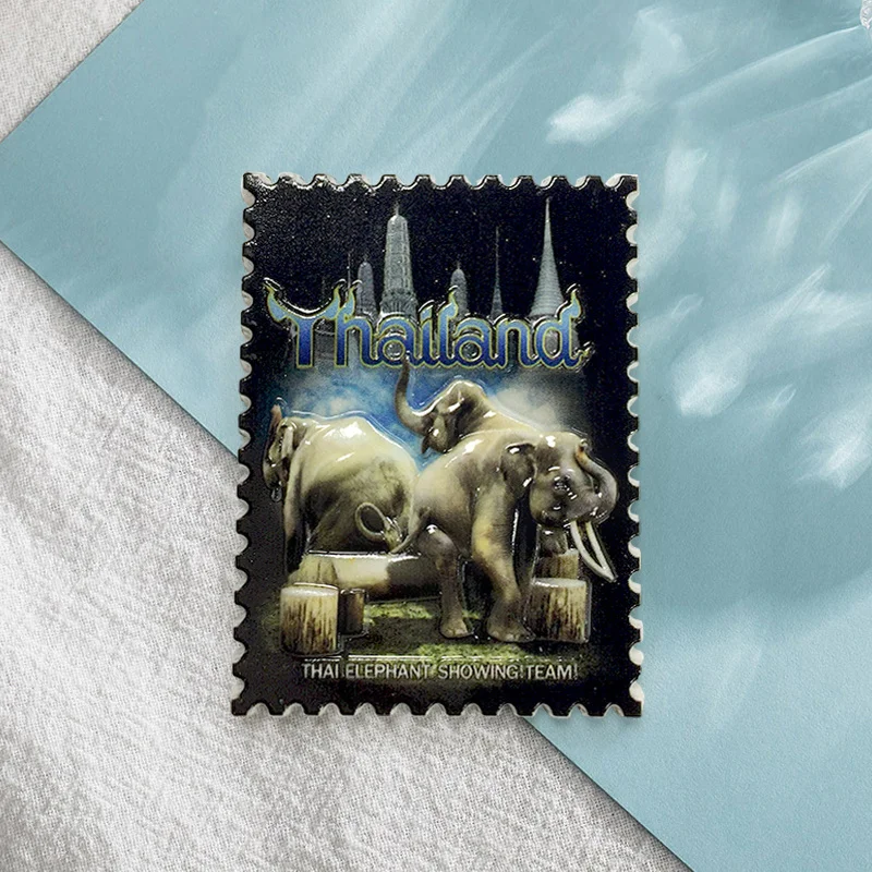 

Thailand Bangkok Elephant Show Team Refrigerator Magnet Sticker Internet Celebrity Cultural and Creative High-end 3D Home Creati