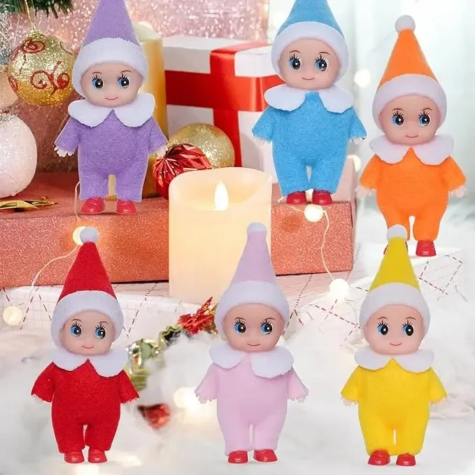 -Colorful Christmas Baby Elf Doll - Christmas Baby Boy & Girl Little Elf Dolls Xmas Decorations Kids Toys Pregnant Mother’s Gift - view 6