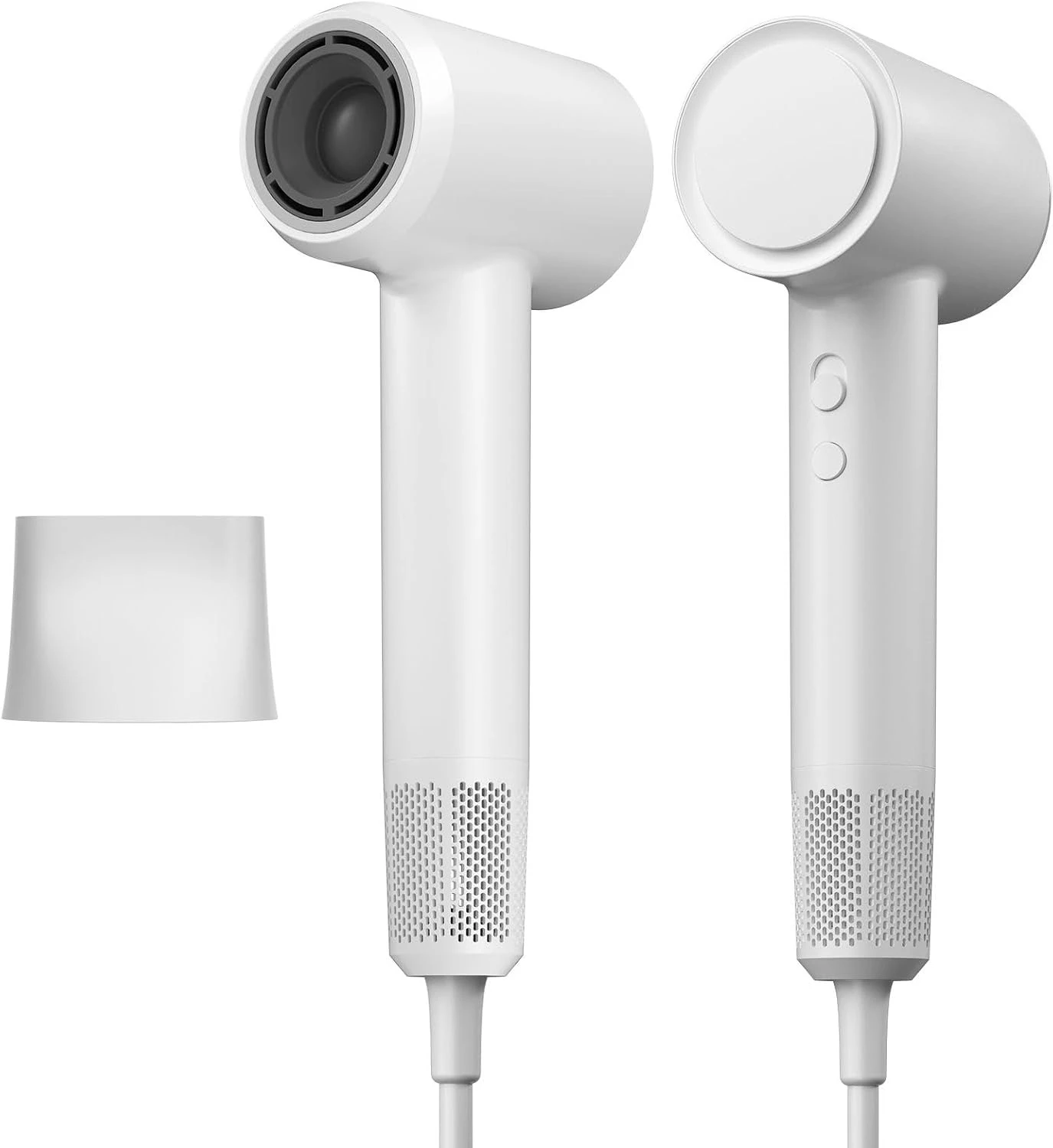 Hair Dryer 110000 RPM High-Speed Ionic Low Noise Thermo-Control Curly Hair No Heat Damage All Seasons White