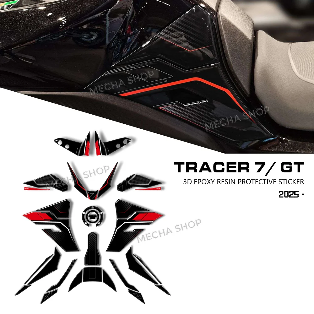 

For Tracer 7 2025-2026 Headlight Protection Side Tank Pad Protection Kit Motorcycle Accessories Waterproof Decal