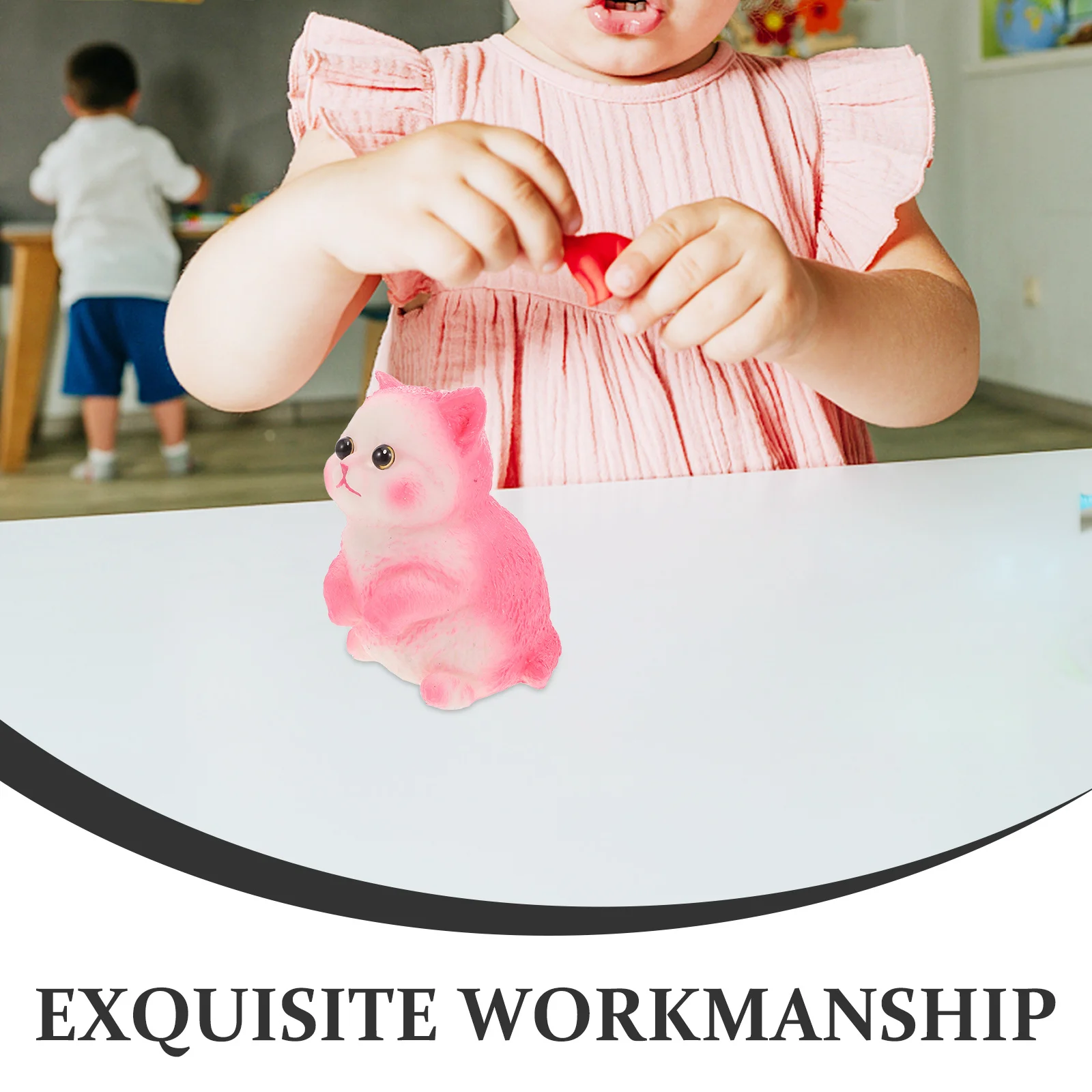 محاكاة القط ضغط تململ تصميم واقعي لمسة ناعمة لتخفيف التوتر للأطفال البالغين في المنزل والمكتب والسفر والحفلات #6