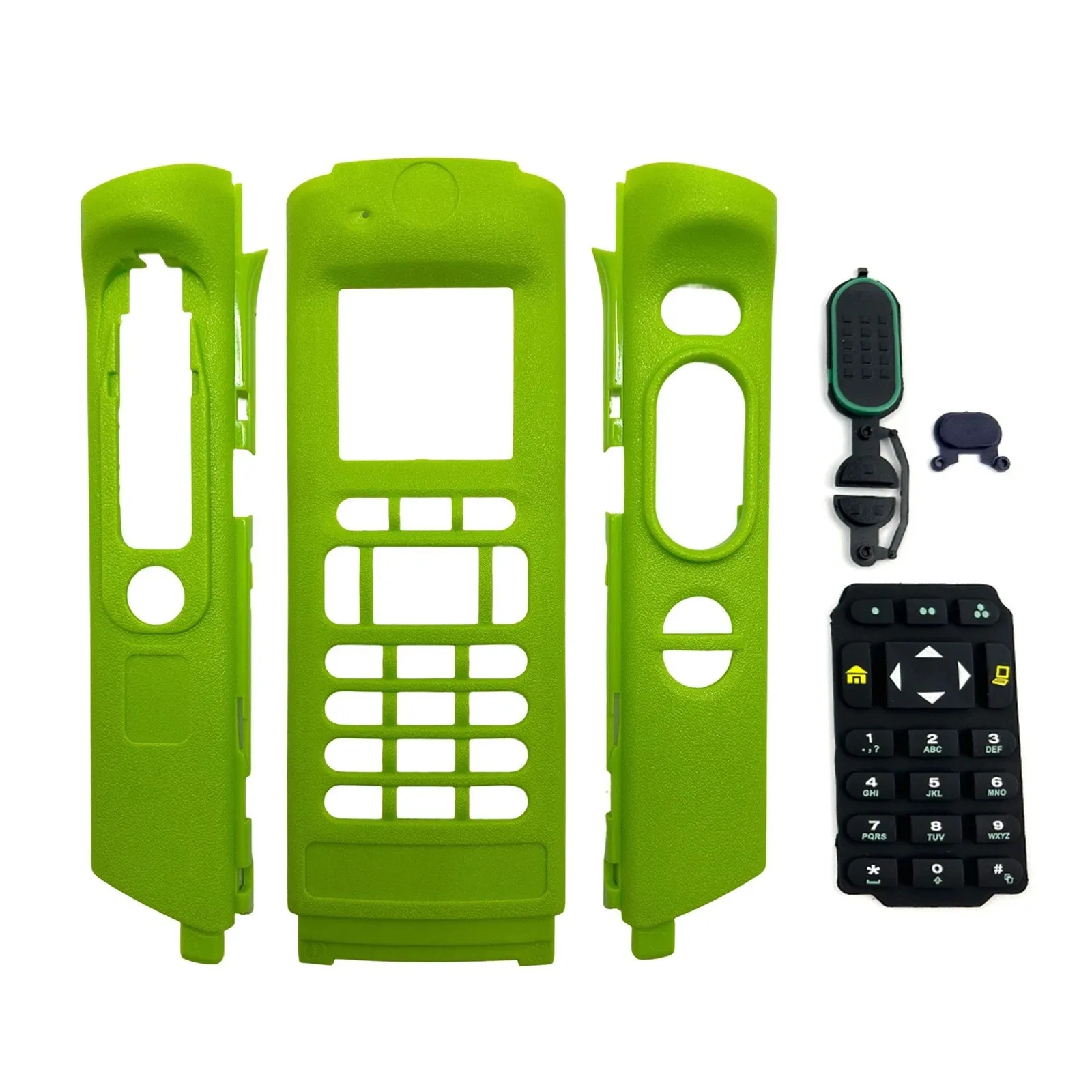 Walkie Talkie Replacement Full-Keypad Front Housing Case Kit With Keypad For APX8000H Two Way Radios Green