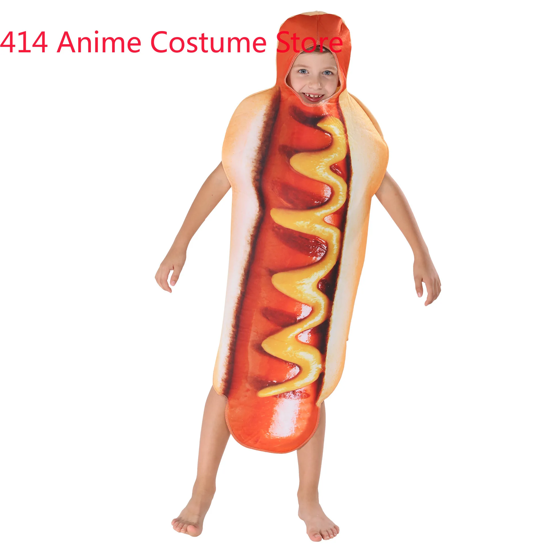 Parent-Child Food Sausage Hot Dog Costume Adult Child Kids Family Funny Purim Halloween Party Fancy Dress Cosplay