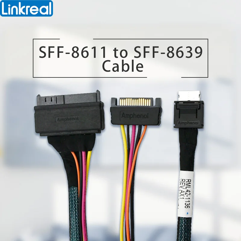 

Кабель Oculink SFF-8611 — SFF-8639 U.2 NVMe — 1 м