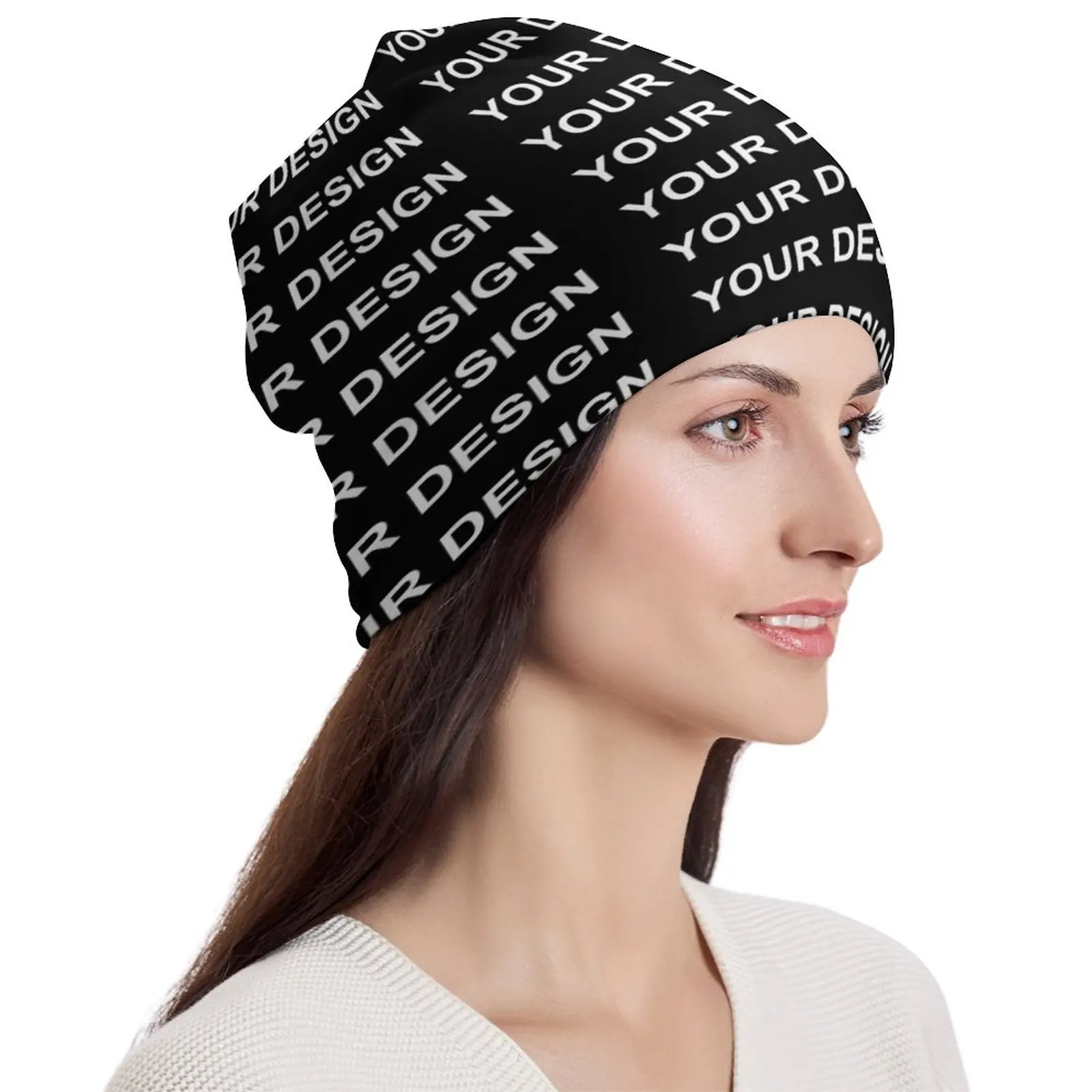 Add Design Customized Bonnet Hats Custom Made Your Image Skullies Beanies Unisex Warm Soft Beanie Hats Spring Kpop Graphic Caps