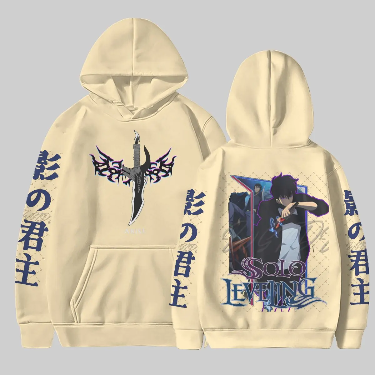

Autumn Fleece Men's Hoodies Solo Leveling Print Sweatshirts Streetwear Anime Loose Pullover Fashion Women Long Sleeve Hoody Tops