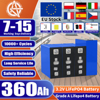 360AH LiFePO4 Cell 3.2V Battery 10000 Cycles Grade A Rechargeable Lithium-ion Battery Safety DIY 12V 24V 48V For Yacht Golf Cart
